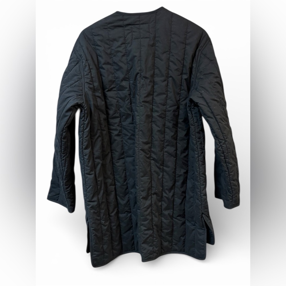 Everlane The Cotton Quilted Jacket‎ Black Button Front Women Chore Coat Thermal - Picture 6 of 8